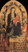 Gherardo Starnina The Madonna and the Nino with San Juan the Baptist, San Nicolas and four angeles oil painting artist